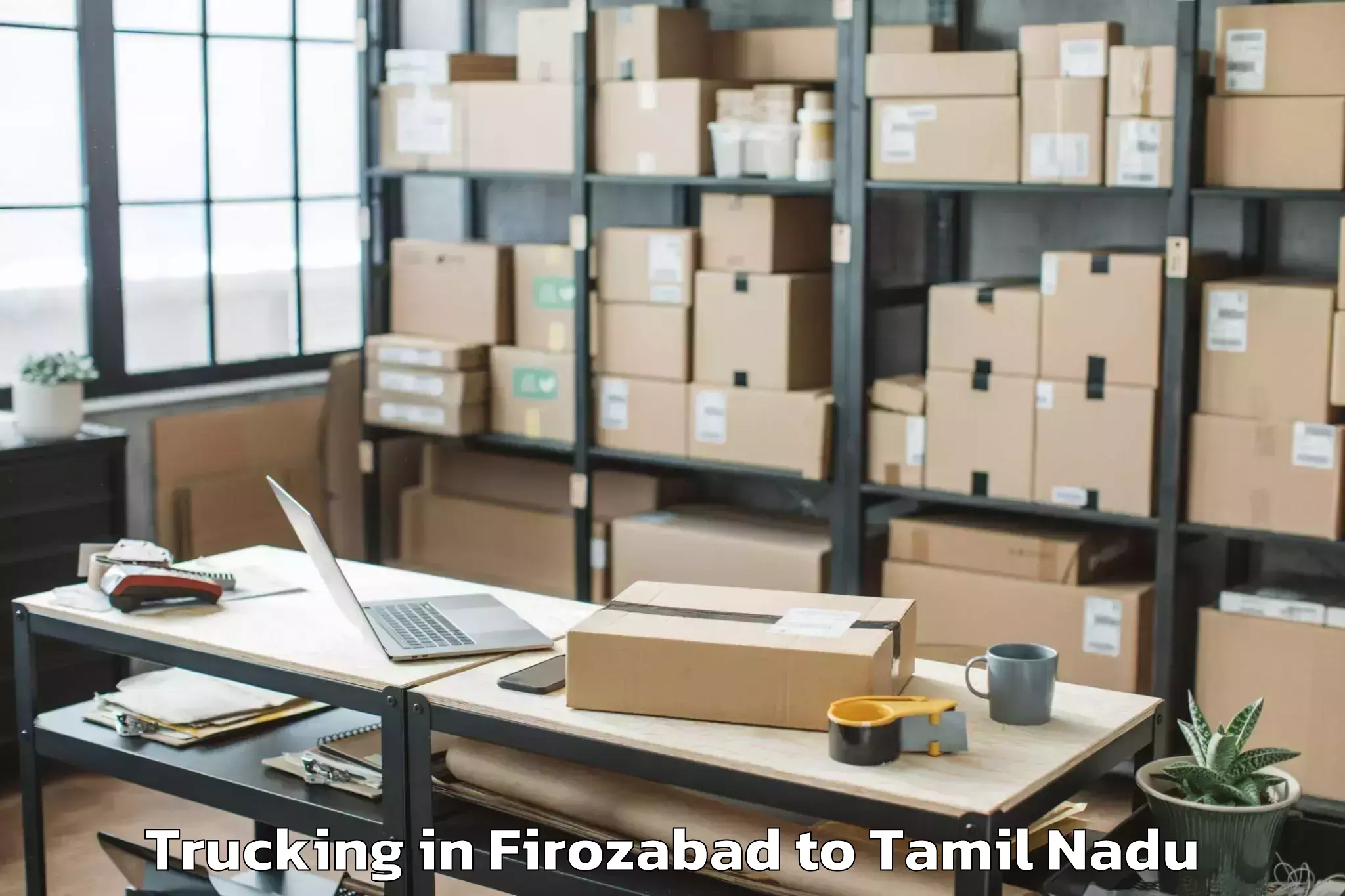 Professional Firozabad to Palayankottai Trucking